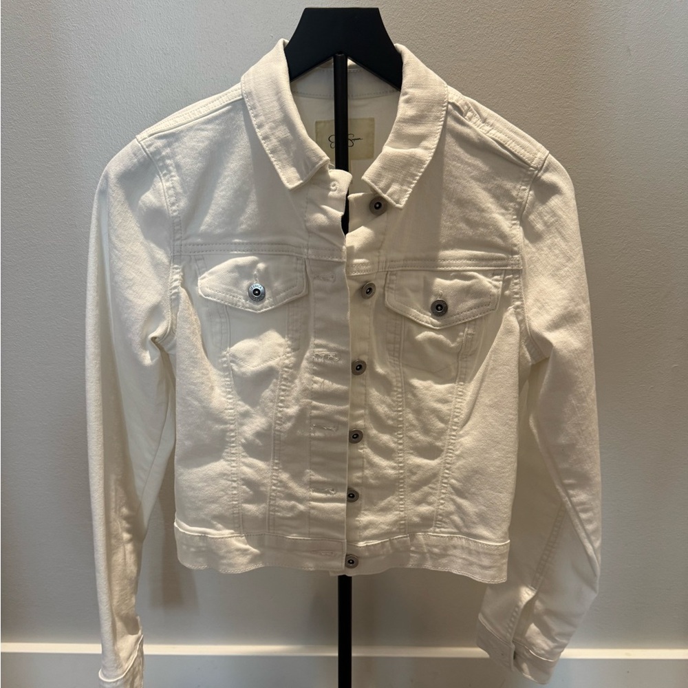 Jessica Simpson White Denim Jacket
